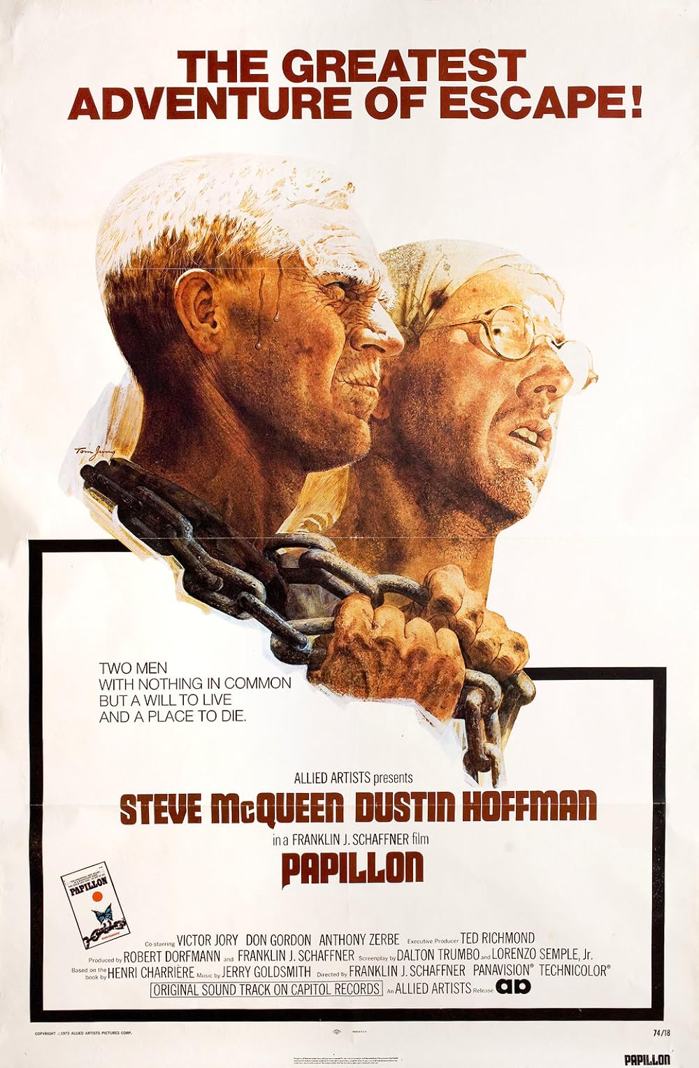دانلود فیلم پاپیون Papillon 1973 دوبله فارسی